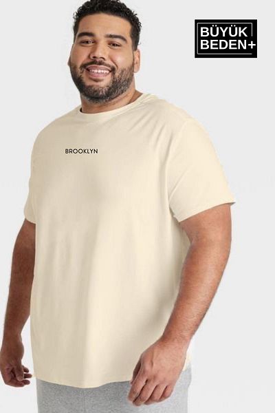 Superlife Ανδρικό μπλουζάκι μεσαίου μεγέθους Superlife με στάμπα Brooklyn με λαιμόκοψη