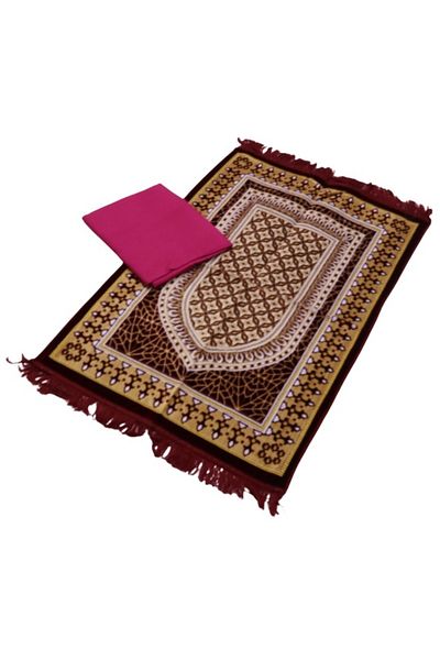 smart home Turkish Quilted Prayer Rug With Jalal In Embossed Quilted Islamic Graphic Design