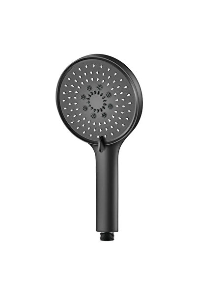 NEROLIA 12cm Matte Black 3 Farklı Püskürtmeli Full Mat Siyah Lüks Duş Başlığı...