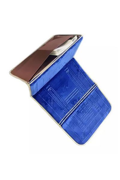smart home Foldable Prayer Mat With Backrest Blue 114x54cm