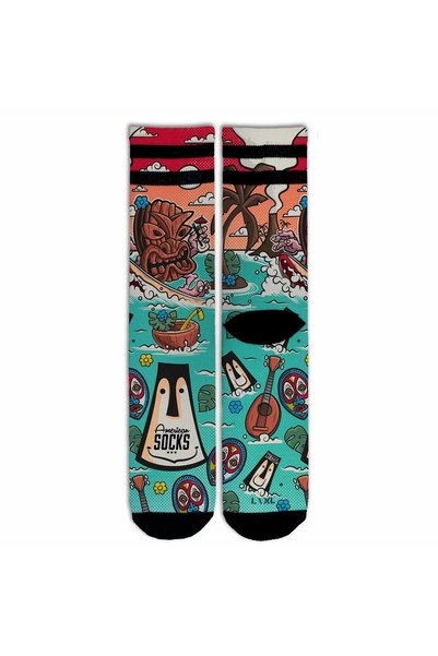 American Socks جوارب AS Tiki Surf متوسطة الارتفاع