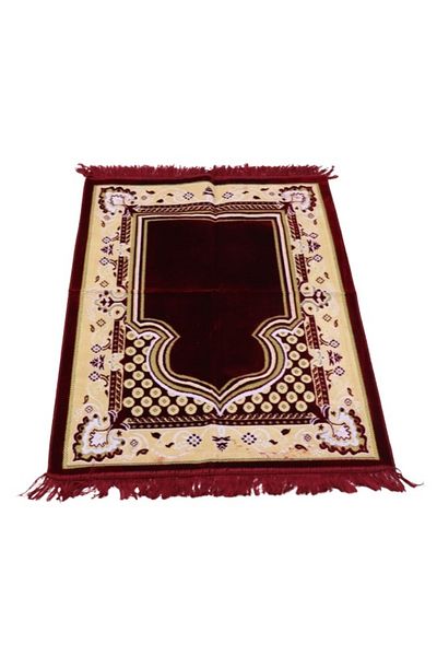 smart home Turkish quilted prayer rug with jalal in embossed quilted Islamic graphic design/prayer sheet
