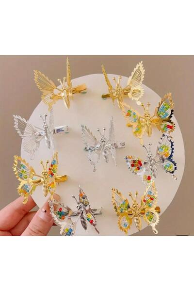 Holatec مشبك فراشة اليعسوب متحرك ميكس للفتيات 4 قطع