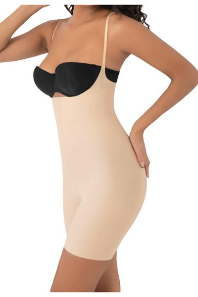 Por Favor 2 Size Reducer Laser Cut Full Length Corset with Straps