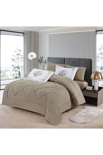 smart home Plain Duvet Set For Two Sides System Bedspread Consisting Of 6 Pieces, Duvet 6 Pieces