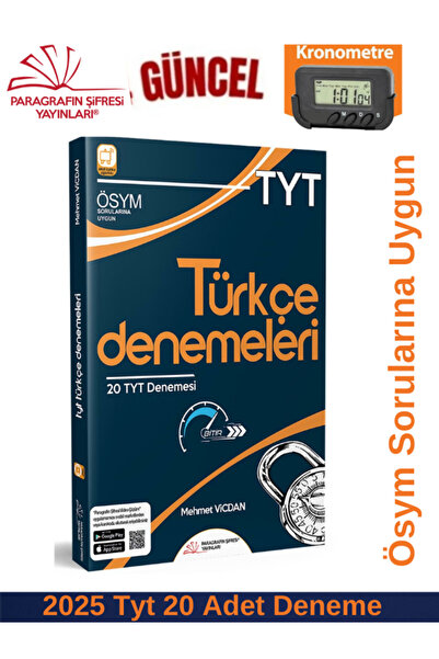 Fenomen Yayıncılık Paragrafın Şifresi Tyt Türkçe Denemeleri 20 Adet+Kronometr...