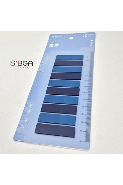sibga tasarım Transparent Colored Post-It Note Paper - 200 Sheets Bookmark Sticker