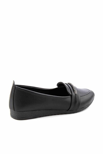 Bambi Siyah Kadın Loafer Ayakkabı K01214032509
