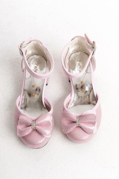 CAMOLLA Pantofi cu toc pentru fete Elsa Bowknot roz