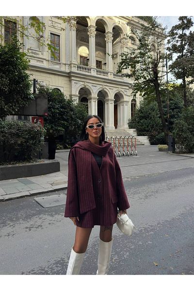 D'RECCY JACHETĂ STRUT DETALATĂ ŞAL FEMEI