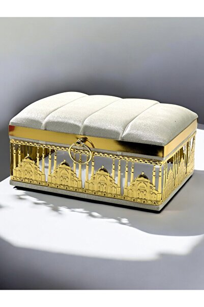 İPEK NEŞRİYAT İPEK HEDİYELİK Özel Tasarım Cami Motifli Gold İşlemeli Çeyizlik...