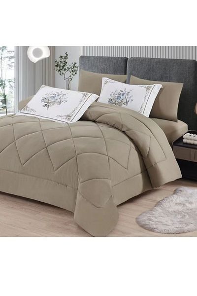 smart home Plain Duvet Set For Two Sides System Bedspread Consisting Of 6 Pieces, Duvet 6 Pieces