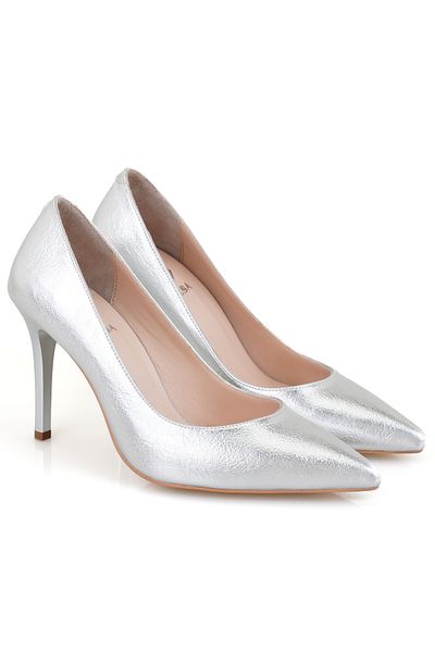 Desa Women's Silver Heeled Evening Shoes