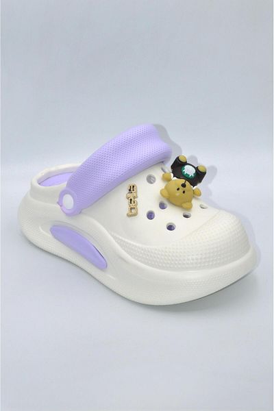 CROOKS Wedge Sole Women's Lilac Eva Slippers (Buy One Size Larger)