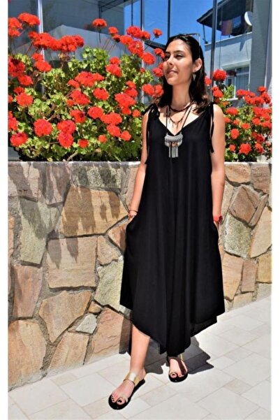 Yıldızistan Γυναικεία φούστα με λουράκι βισκόζης με τσέπες ασύμμετρο παντελόν...