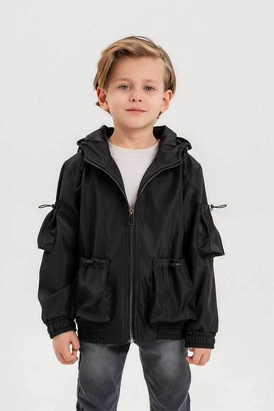 Gold Class Kidswear Водоустойчиво момчешко яке с подплата и качулка с двоен джоб