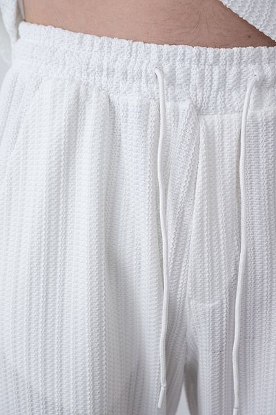 İLKCET MODA Πλεκτό φαρδύ ανδρικό casual παντελόνι