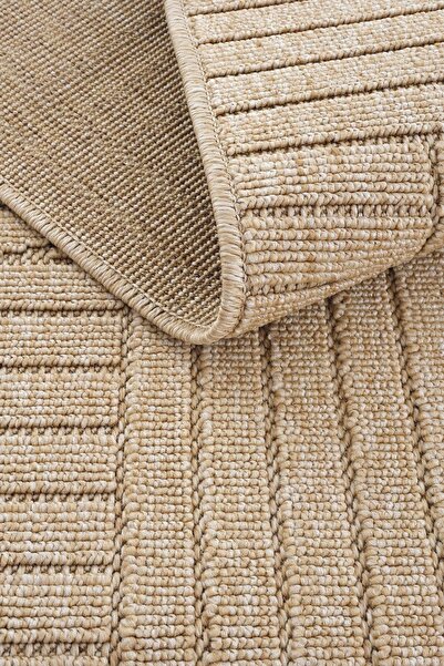 Anatolian Carpet Store Loopy 623 Bej Sisal Bordürlü Salon Mutfak Koridor  Yol...