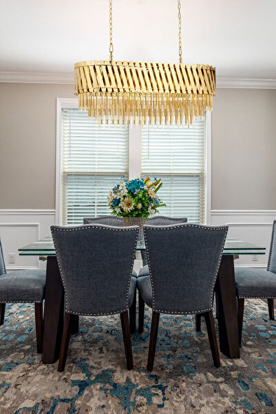 Avonni Av-60354-120x40s Sarı Kaplama Modern Avize E27 Metal Paslanmaz 120x40cm