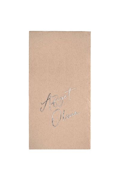 Story 40X40 cm Silver Foil, Bon Appetit Pattern and Colorful Paper Napkin