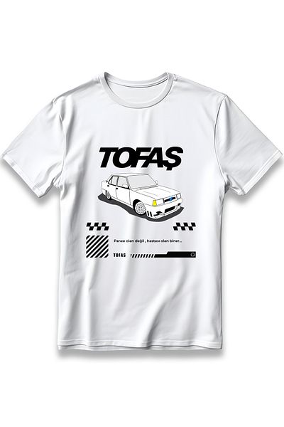 EZG Business Unisex Oversize T-Shirt - Tofaş Şahin T-Shirt 100% Cotton Breathable Thick Fabric Printed Model