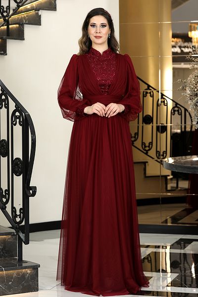 AHUNUR Tesettürde Mutluluk Seyi̇ran Tesettür Evening Dress