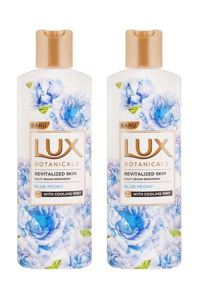 LUX Botanicals Revitalized Skin Shower Gel Blue Peony with Cooling Mint 250ml X 2
