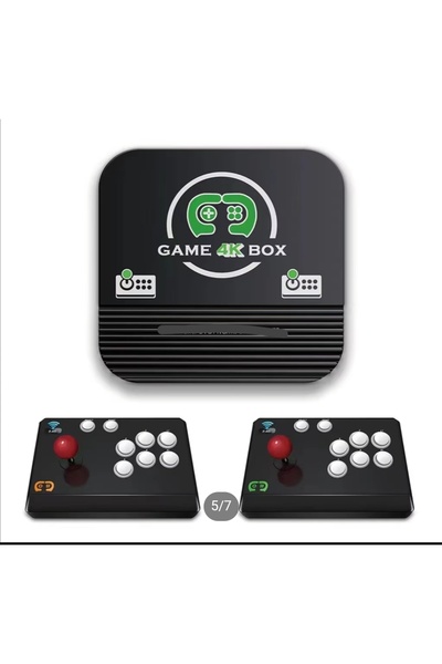 ATARI Kablosuz Çift Joystick Retro 10000 Oyun Tv Bağlanan Ateri Video Game 4k Oyun Makinesı