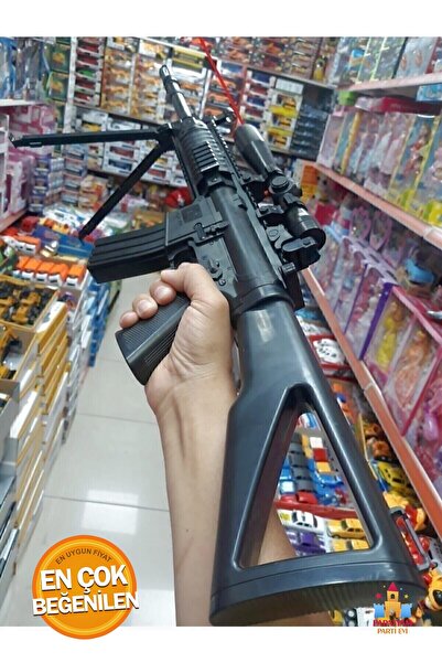 PapatyamPartiEvi Lazerli Susturuculu Dürbünlü Dipçikli Silahlı Mermi Atan Oyu...