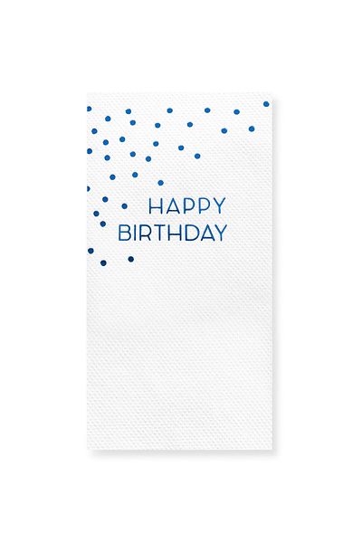 Story 40X40 cm Blue'Happy Birthday' Depiction of 16 Sheets of White Coated Paper