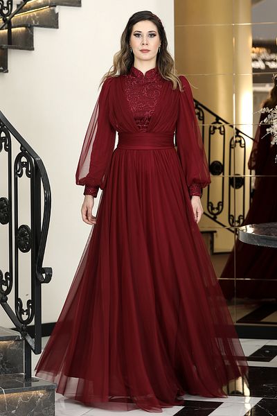 AHUNUR Tesettürde Mutluluk Seyi̇ran Tesettür Evening Dress