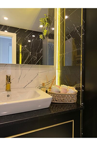 Beyaz Atölyem Bathroom Organizer Basket Long Cross Braided