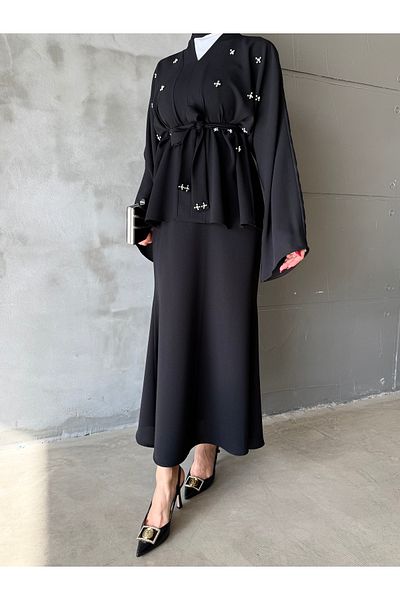 hacer ayaydın Stoned Fishtail 2-Piece Skirt-Blouse Set