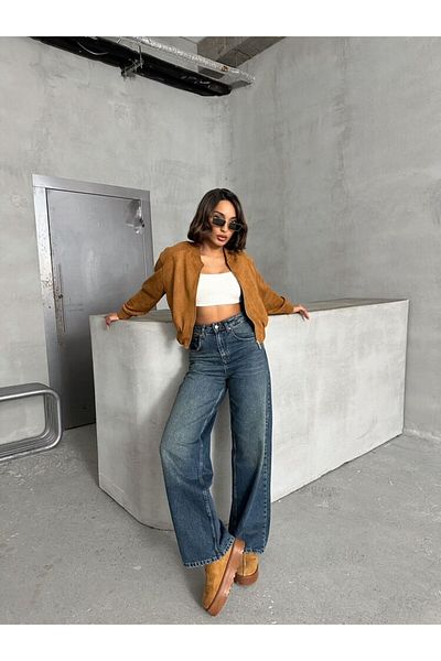 HARVESSE Suede Bomber Coat