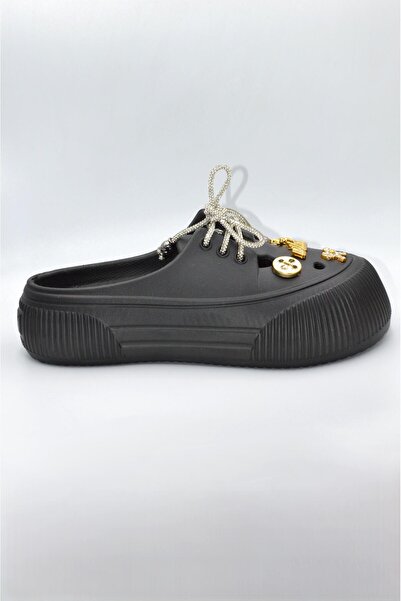 CROOKS شبشب ستون سابو إيفا للنساء باللون الأسود