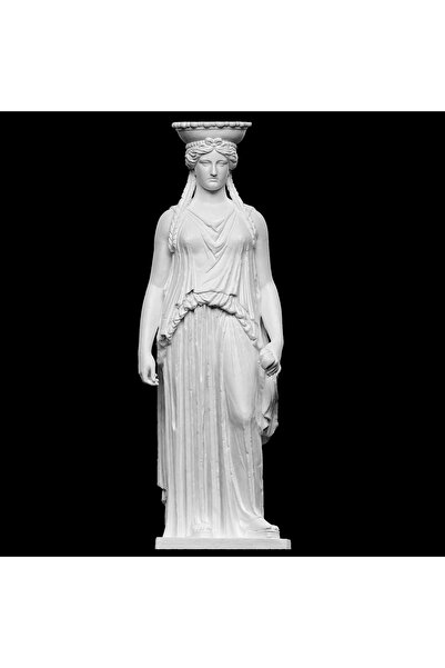 CharmFancy Antik Akropolis Erechtheion'daki Karyatid Büst Heykel Biblo 15cm