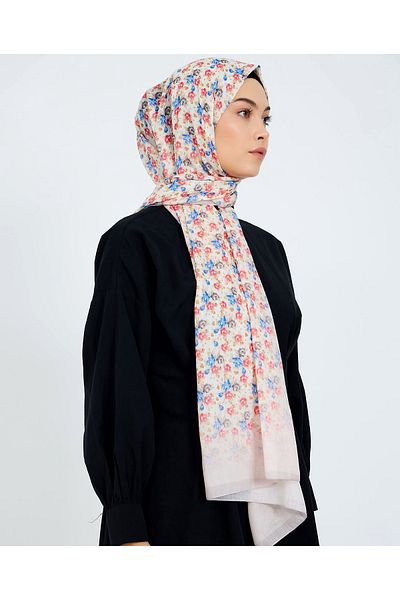 REMOMODA Floral Patterned Soft Cotton Shawl