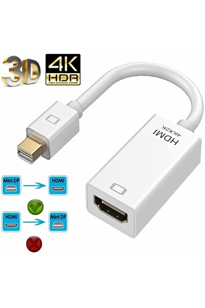 Derwell Yüksek kaliteli Thunderbolt Mini DisplayPort DP HDMI Uyumlu Dönüştürücü Apple Mac Macbook Pro İçin