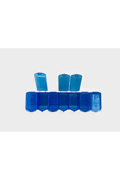 RAJ Blue Weekly Daily Medicine Storage Box 7-Day Medicine Container