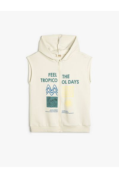 Koton ecru Sleeveless Sweatshirt