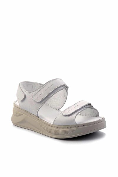 Bambi White Leather Women's Sandals K 05281018103