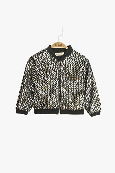 İsobel Kids Pul Payetli Kız Ceket - Gümüş