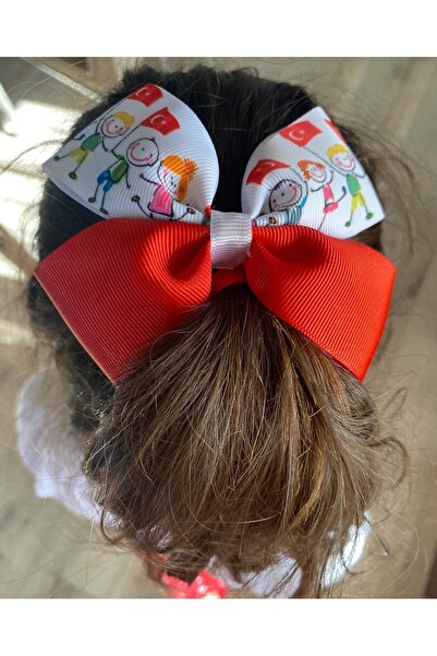 Mercan 23 Nisan Çocuk Figürlü, Bayraklı Fiyonk Bayram Tokası