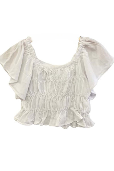 Çikoby طفلة صغيرة بلوز بياز