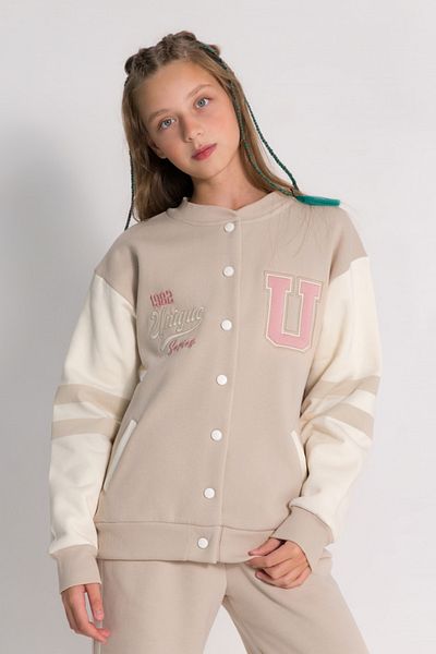 DMB KİDS Dmb Unigue Girl College Jacket - Μπεζ