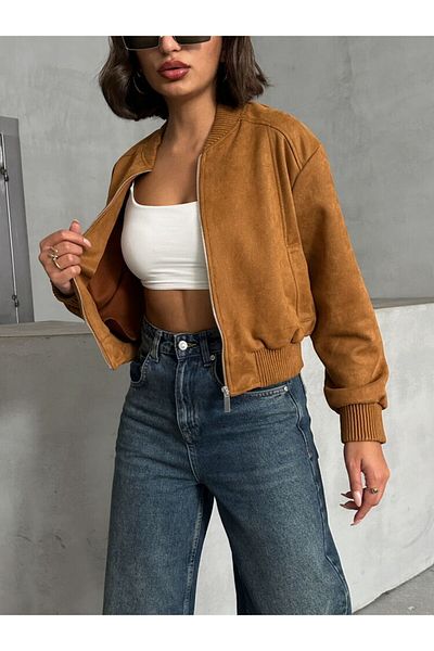 HARVESSE Suede Bomber Coat