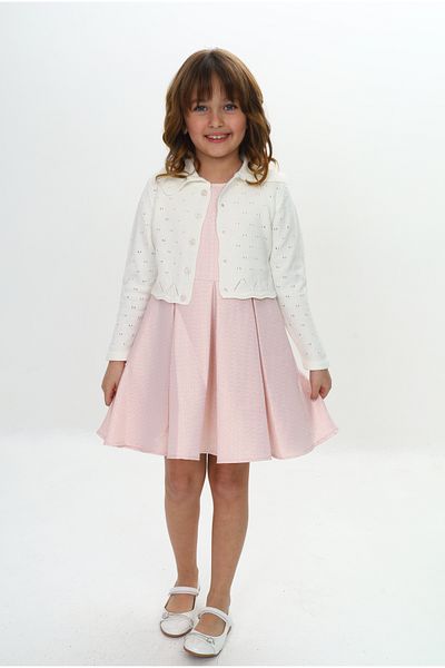 Sevimli Girl's Dress Cardigan Jacket Set