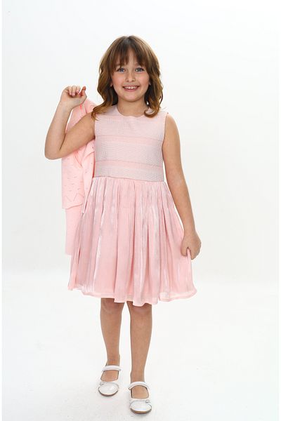 Sevimli Girl's Dress Cardigan Jacket Set