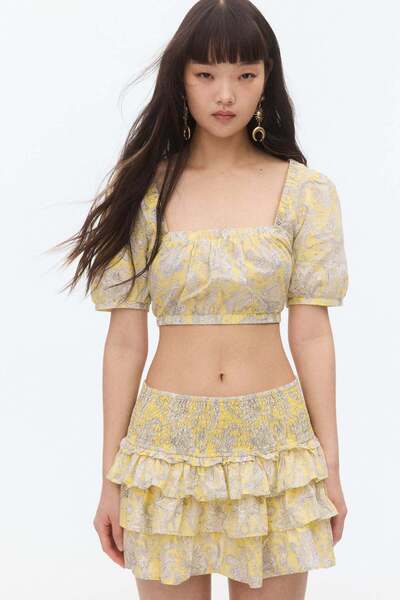 H&M Lacing-detail cotton blouse