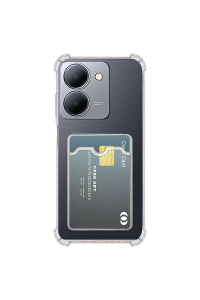 CaseArt غطاء Vivo Y36 5G من السيليكون الشفاف مع حامل بطاقة محمي للحماية من الصدمات